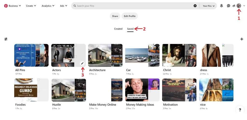 make a secret Board visible on Pinterest
