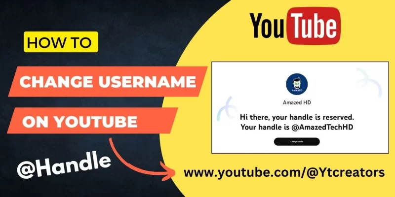 How to change handle or change username on YouTube?